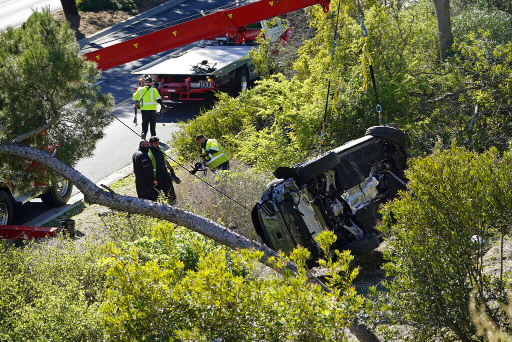 APTOPIX Tiger Woods Vehicle Crash